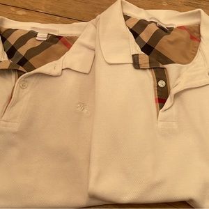 2 Burberry white polos - perfect for school uniforms